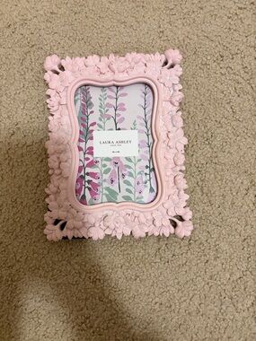 Pink floral picture frame
